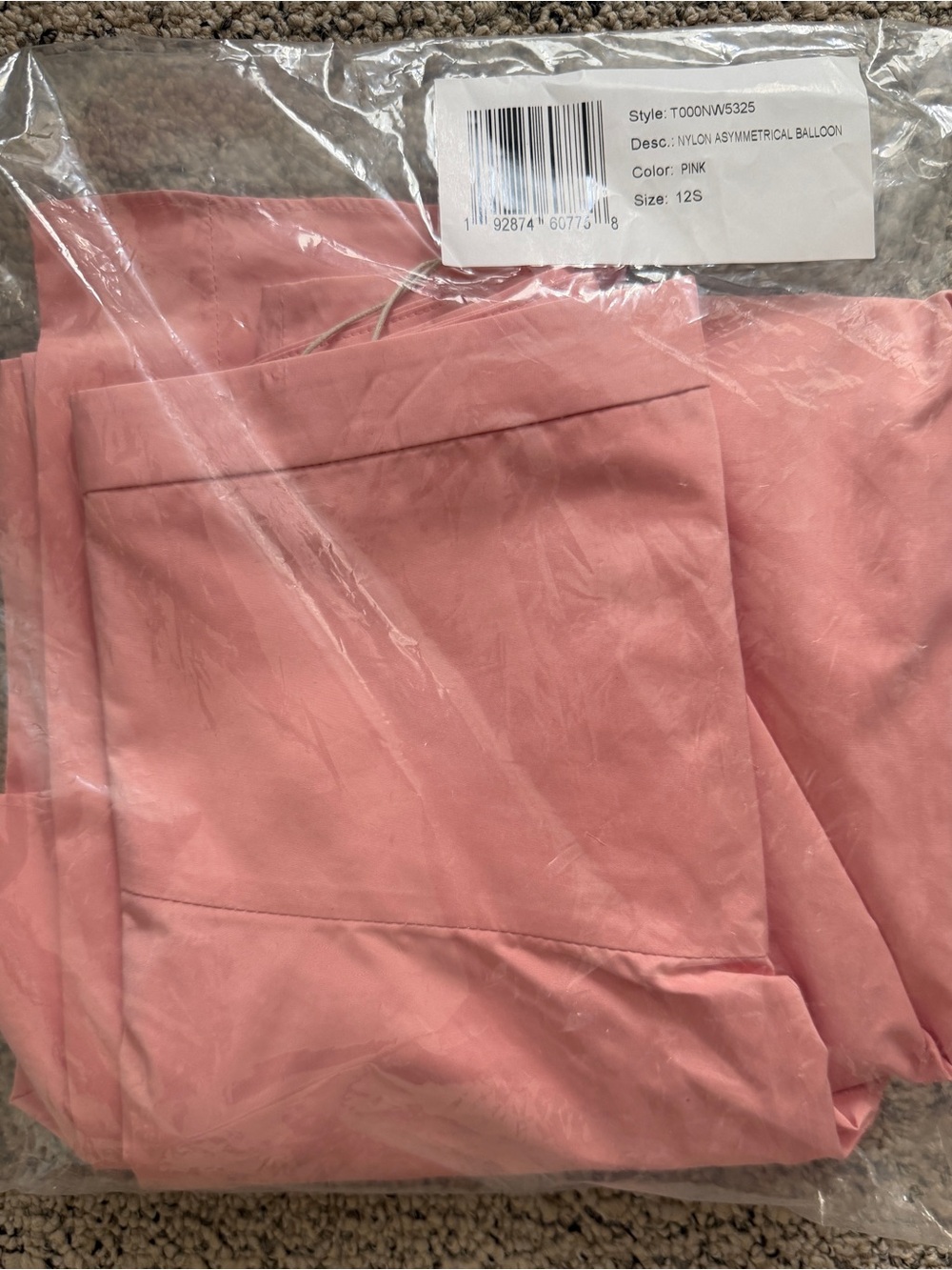 NWT - TIBI Nylon Asymmetrical Balloon Skirt in Pink - Picture 7 of 8